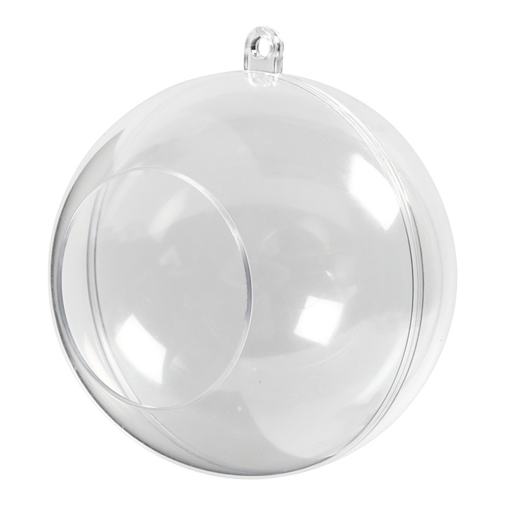 Akrylová koule se závěsem 8 cm - 5 ks plastová koule