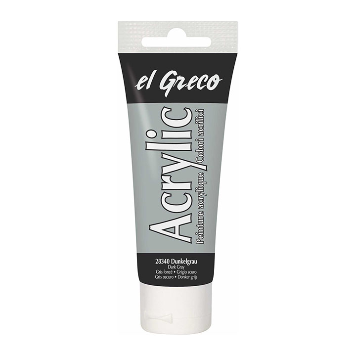 Akrylová barva El Greco 75 ml Dark Gray Akrylová barva El Greco 75 ml Akrylová barva El Greco 75 ml