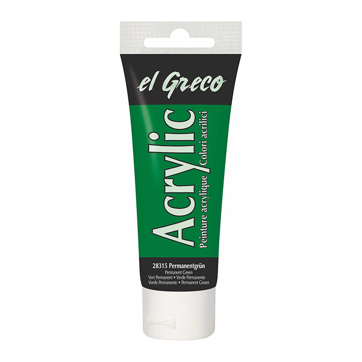 Akrylová barva El Greco 75 ml Permanent Green Akrylová barva El Greco 75 ml Akrylová barva El Greco 75 ml