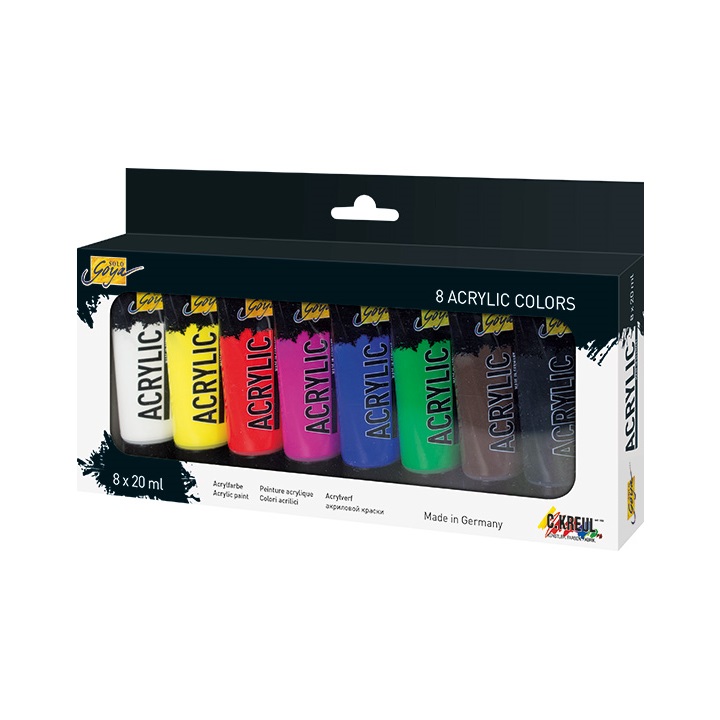 Levně Akrylové barvy Kreul Solo Goya / set 8 x 20 ml (akrylové barvy Solo Goya)