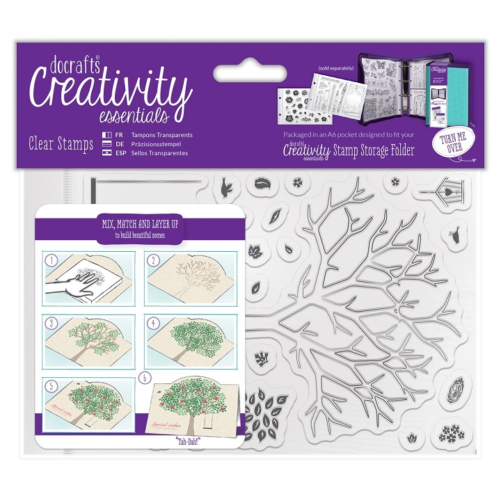 Levně Akrylové razítka Creativity Essentials - Build a Tree / sada 30 ks