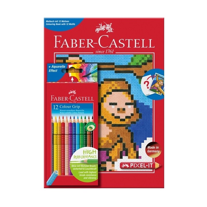 Levně Akvarelové pastelky set 12 barevné + Pixel book