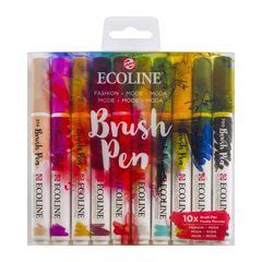 Akvarelové tužky Ecoline Brush Pen Fashion | Sada 10 kusů