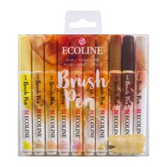 Akvarelové tužky Ecoline Brush Pen Skin | Sada 10 kusů