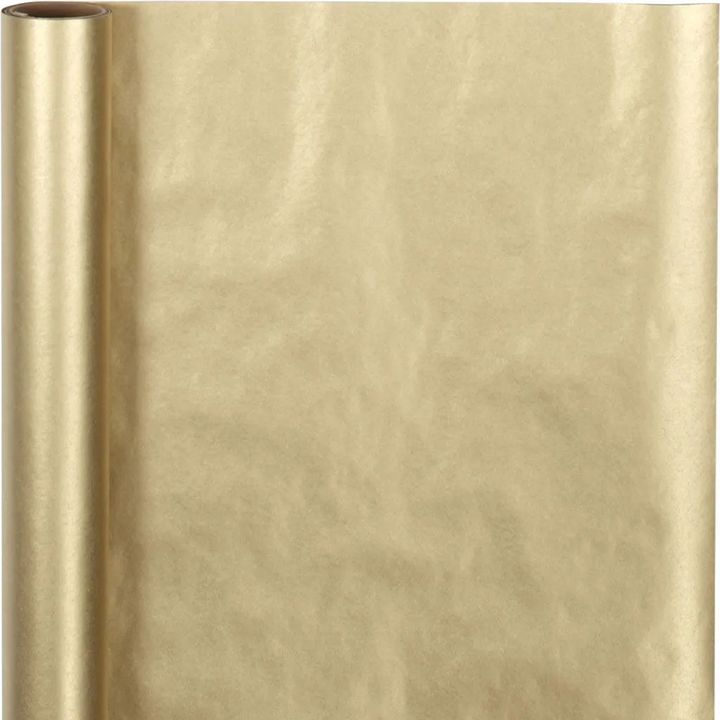 Levně Balící papír | zlatý 50 cm x 5 m (balící papír vánoční)