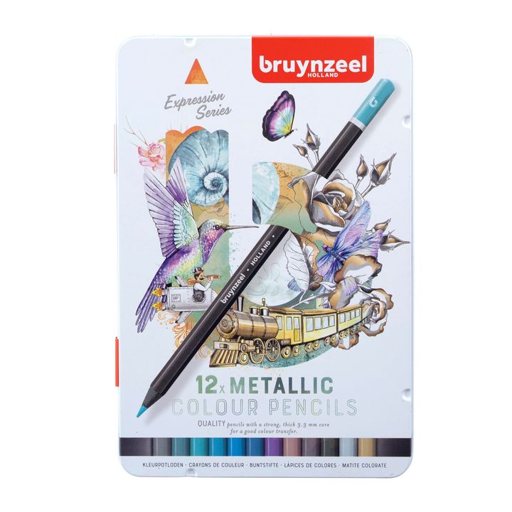 Levně Barevné tužky Bruynzeel metalické odstíny 12 ks