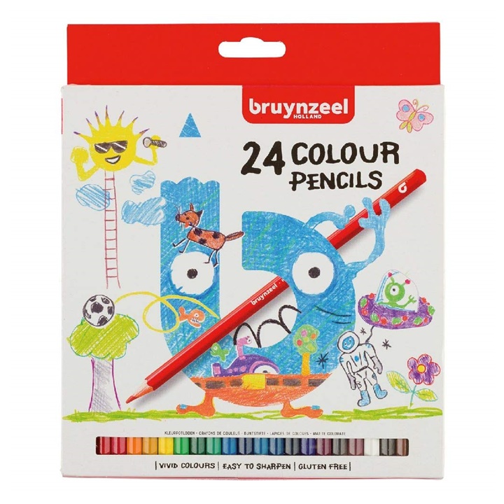 Levně Barevné tužky pro děti Bruynzeel Holland / 24 ks (dětské barvičky)