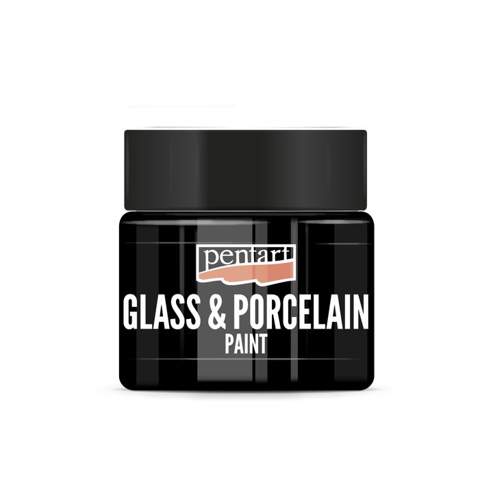 Barva na sklo a porcelán PENTART - 30 ml - black barvy PENTART