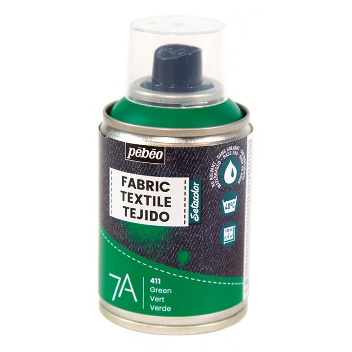 Barva na textil ve spreji PEBEO 7A 100 ml / různé odstíny | 411 Green akrylová barva na textil