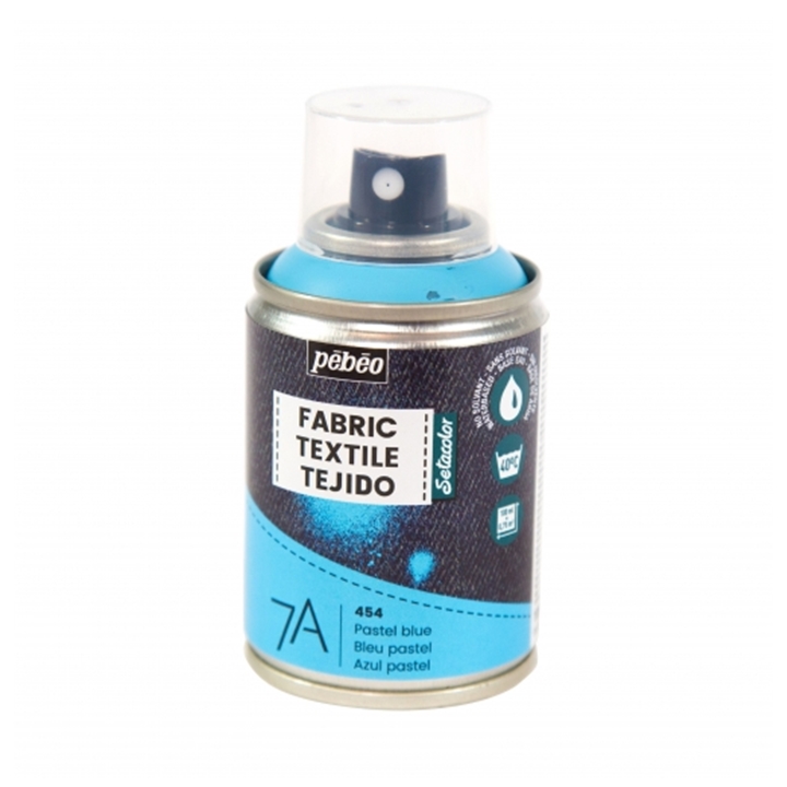 Barva na textil ve spreji PEBEO 7A 100 ml / různé odstíny | 454 Pastel Blue akrylová barva na textil