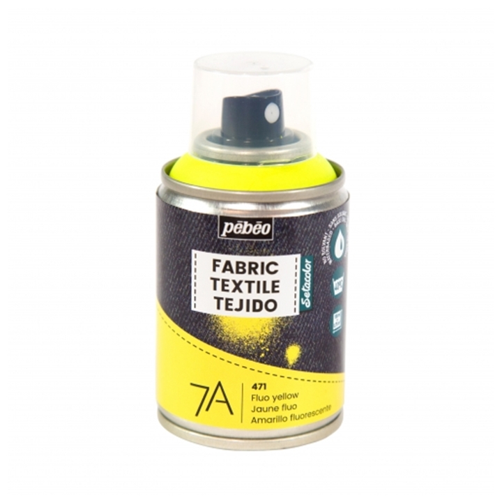 Barva na textil ve spreji PEBEO 7A 100 ml / různé odstíny | 471 Fluo Yellow akrylová barva na textil