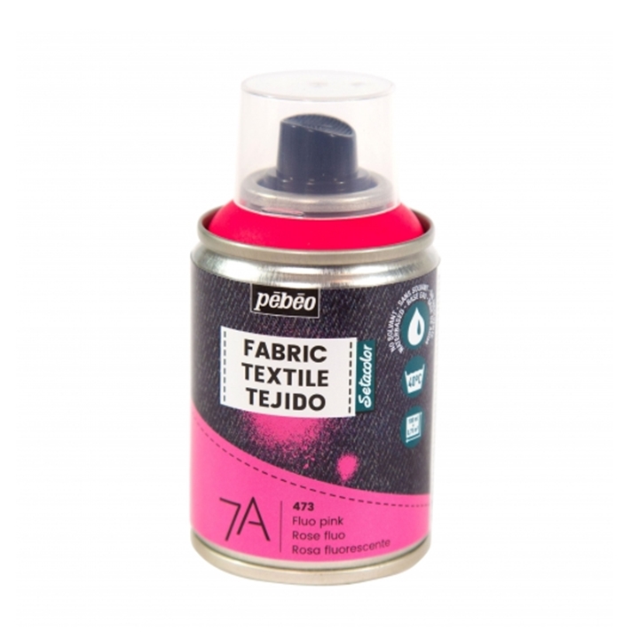 Barva na textil ve spreji PEBEO 7A 100 ml / různé odstíny | 473 Fluo Pink akrylová barva na textil