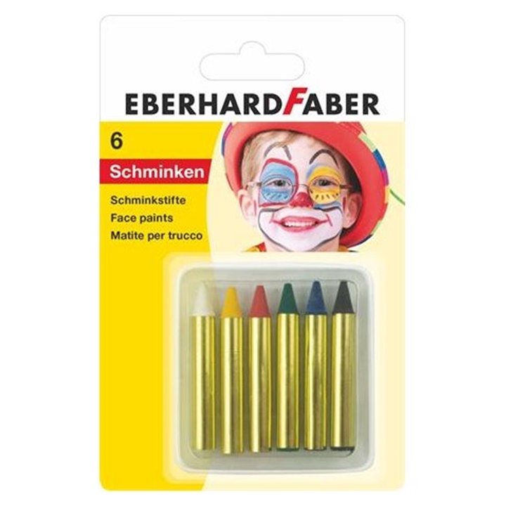Barvy na obličej v tužce Eberhard Faber 6 ks Sada barev na tvář