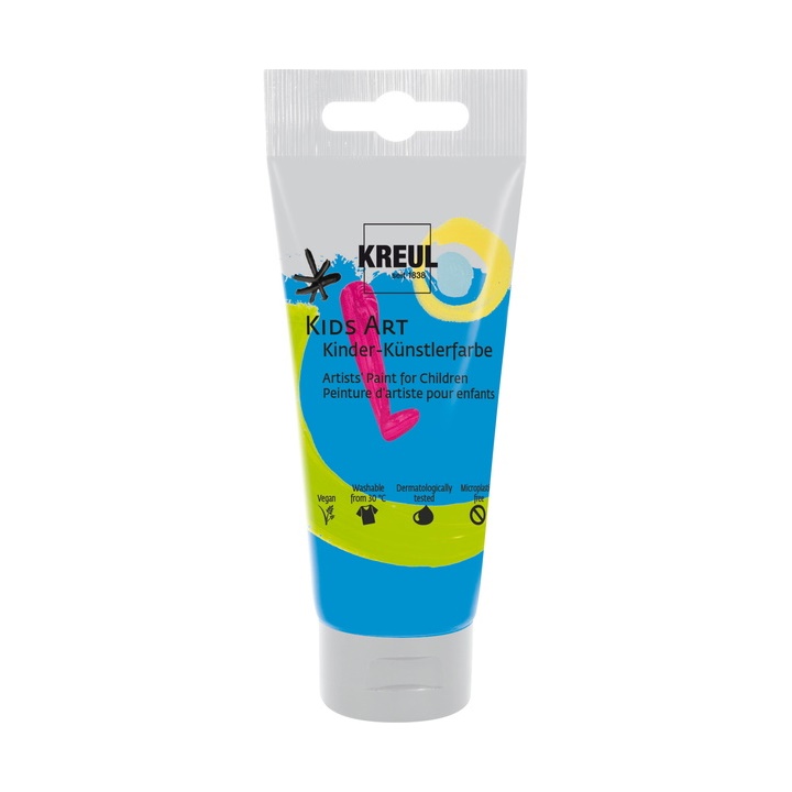 Barvy pro děti KREUL 75 ml | basic blue kvašové barvy