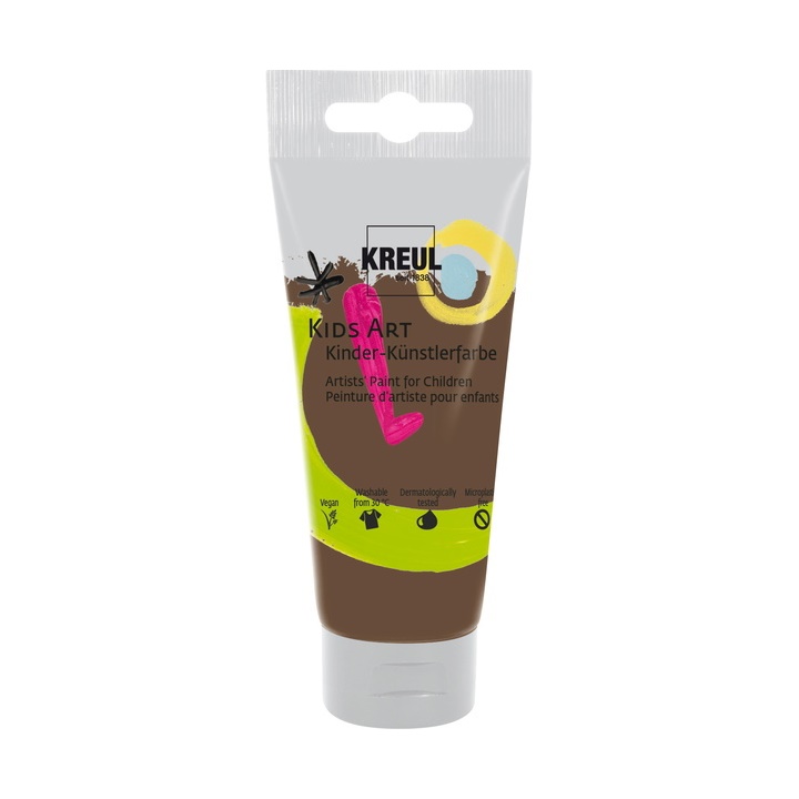 Barvy pro děti KREUL 75 ml | dark brown kvašové barvy