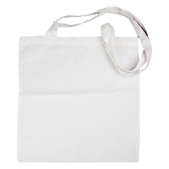 Bavlněná nákupní taška bílá - 38 x 42 cm taška k dotvoření