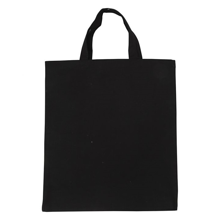Bavlněná nákupní taška černá - 38 x 42 cm taška k dotvoření