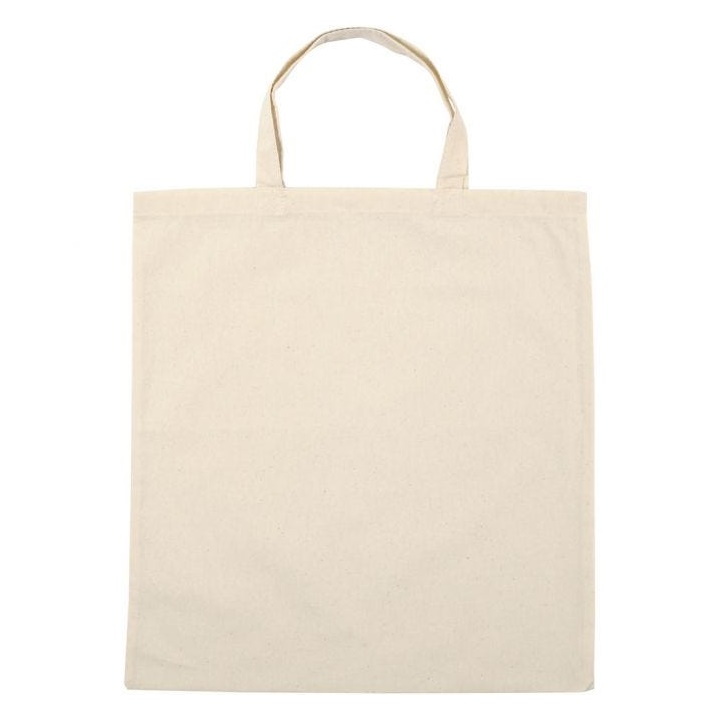 Bavlněná nákupní taška přírodní - 5 ks přírodní taška 27.5 x 30 cm
