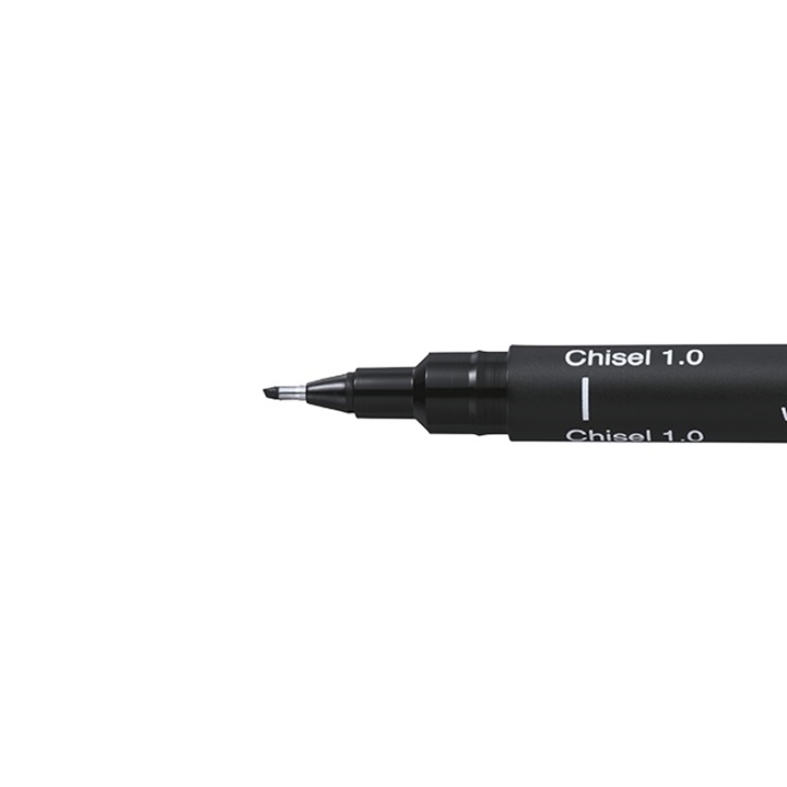 Černý kreativní liner UNI PIN s broušeným hrotem | 1.0 mm technické pero