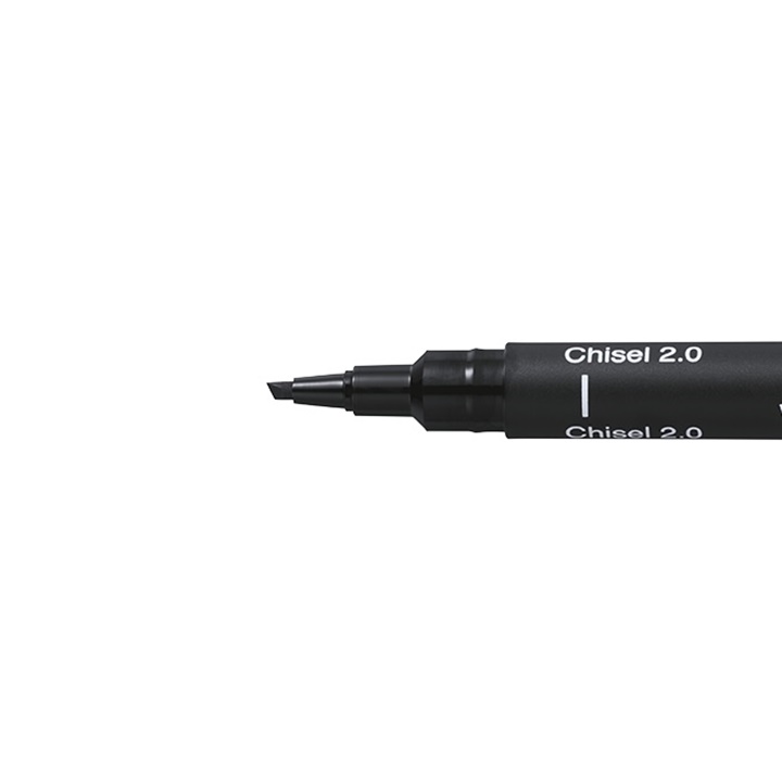 Černý kreativní liner UNI PIN s broušeným hrotem | 2.0 mm technické pero