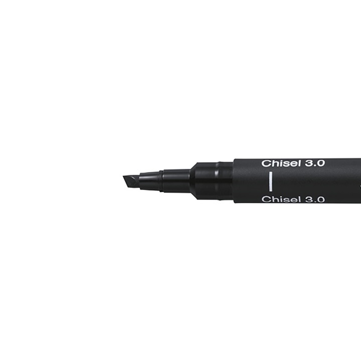 Černý kreativní liner UNI PIN s broušeným hrotem | 3.0 mm technické pero