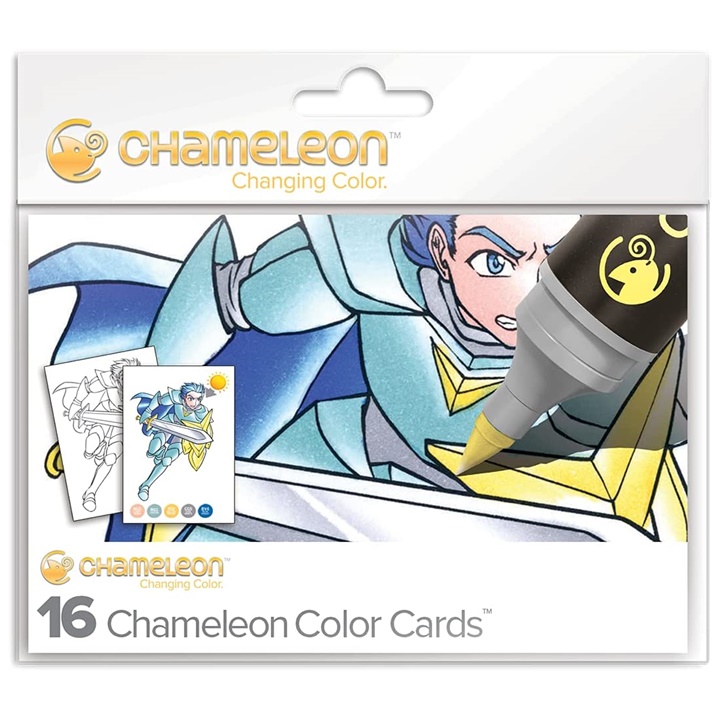 Chameleon kartičky na vymalování - Manga / sada 16 ks Chameleon Color Cards