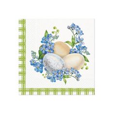 Decoupage ubrousky - Eggs in Forget me nots  - 1ks