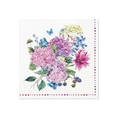Decoupage ubrousky - Hydrangea Bouquet  - 1ks