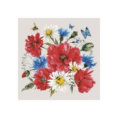 Decoupage ubrousky - Mix of Wild Flowers  - 1ks