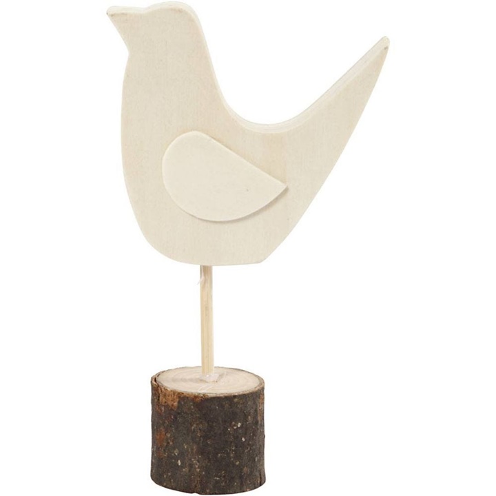 Dřevěná dekorace ptáček na dotvoření Dřevěný výrobek k dotvoření