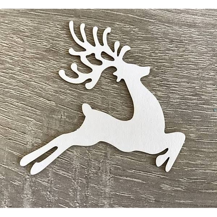 Dřevěný ozdobný výřez jelen - ornament - 1 ks dřevěný výřez
