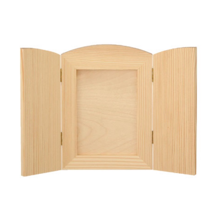 Levně Dřevěný rámeček na fotografii - otevírací (dřevěné polotovary na)