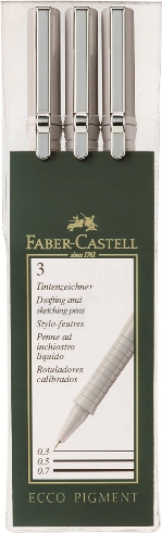 Levně Ecco pigment set 0.3-0.5-0.7 mm (Faber Castel - Ecco pigment)