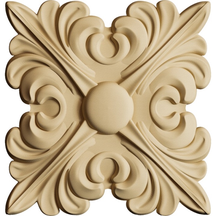 Levně Elastické dřevo 6 x 6 x 0.6 cm (Dřevěný ornament tvarovatelný)