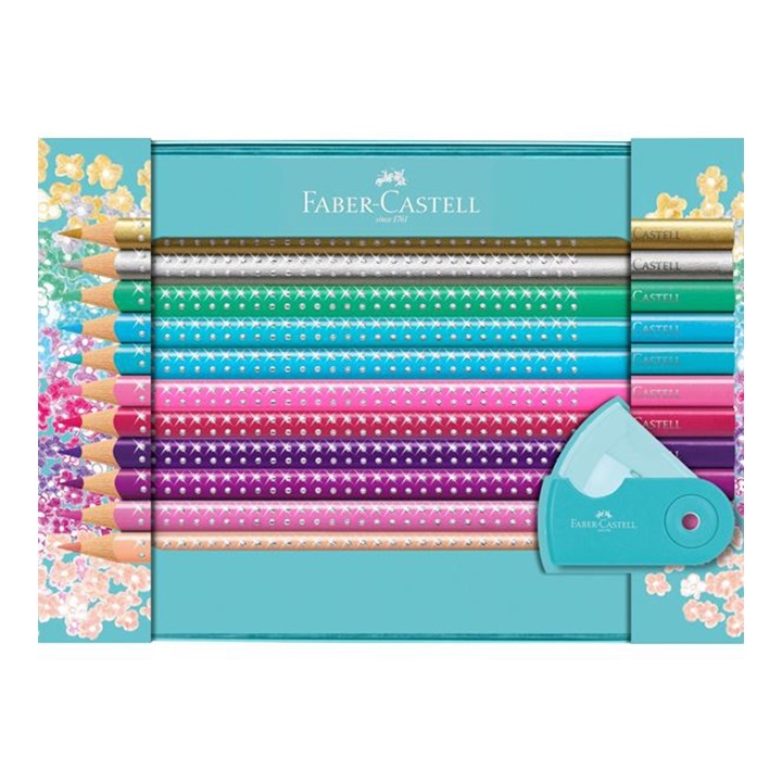 Levně Faber-Castell barvičky Sparkle / dárkový set (Trojhranné tužky v)