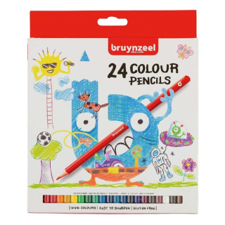 Barevné tužky pro děti Bruynzeel Holland / 24 ks