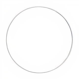 Bílý kovový kruh pro dotvoření 1 ks / různé velikosti