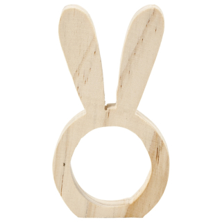 Dřevěné kroužky na ubrousky - zajko