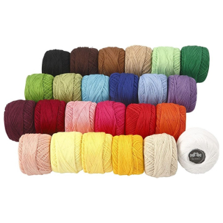 Příze na vyšívání - sada 24 x 20 g