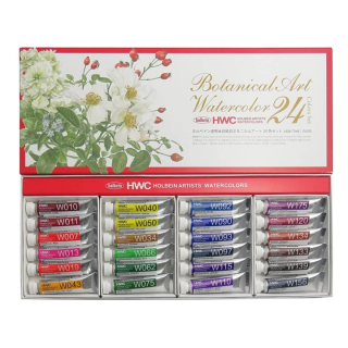 Sada akvarelových barev Botanical - Holbein / 24 x 5 ml