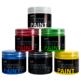 Sada barev na tmavý textil Profil 6 x 50 ml