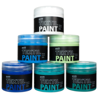 Sada barev na tmavý textil Profil Modrá Laguna 6 x 50 ml