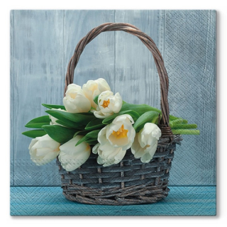 Ubrousky na dekupáž tulipány in the Basket - 1 ks