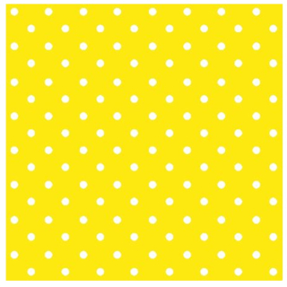 Ubrousky na dekupáž Yellow Dots - 1 ks
