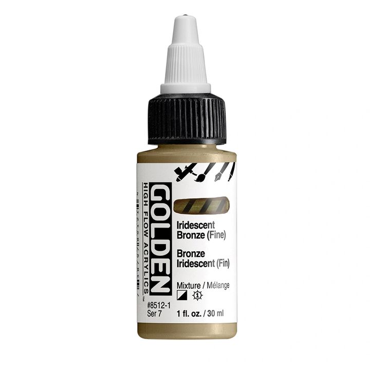 GOLDEN Iridescentní akrylová barva s vysokým průtokem 30 ml | Různé odstíny