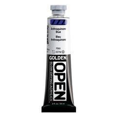 GOLDEN OPEN Pomalu schnoucí akrylová barva 59 ml | 7005 Anthraquinone blue