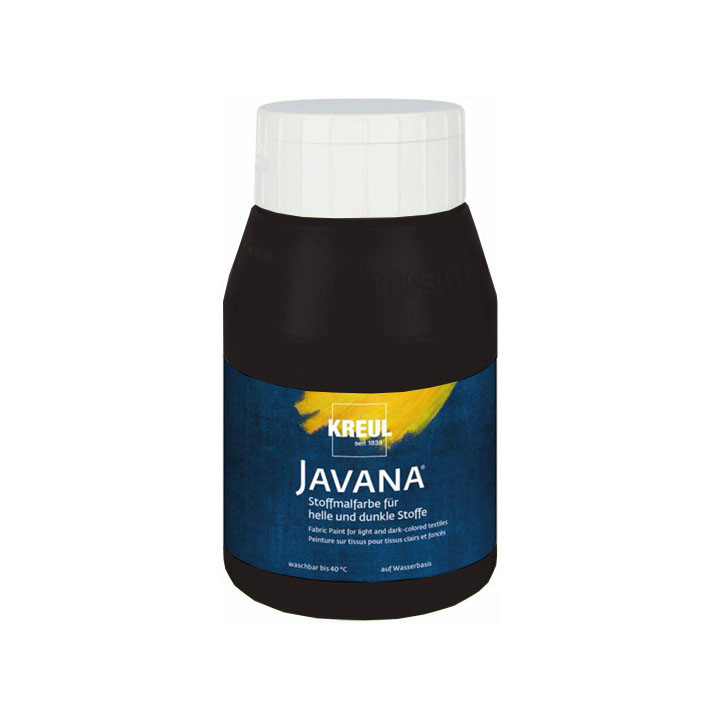 Javana Barva na světlý a tmavý textil 500 ml / 61 Black barva na textil Kreul