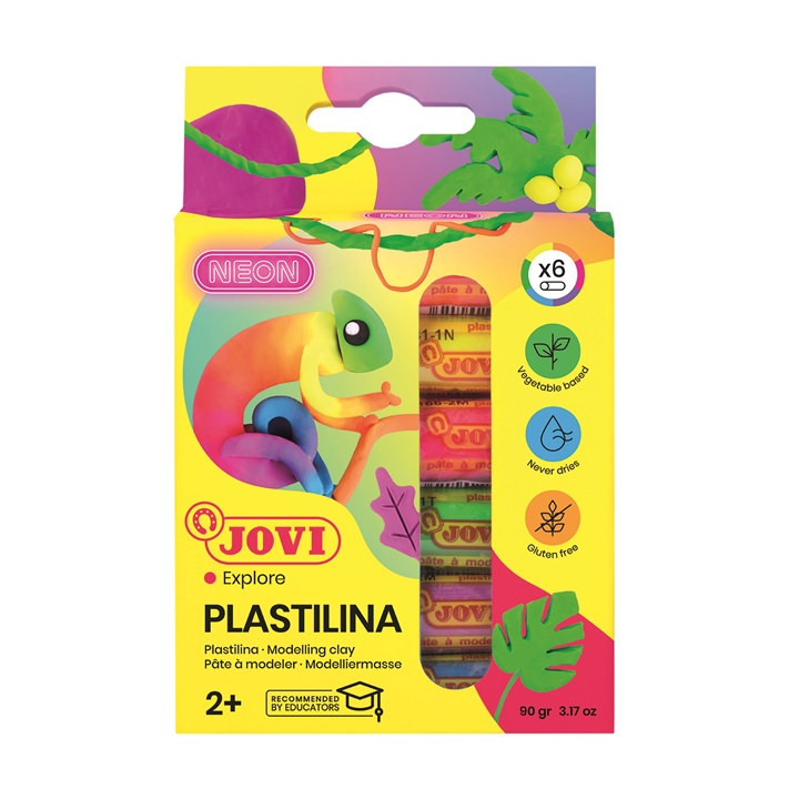 JOVI Plastelínové neonové odstíny 6 x 15 g plastelína pro děti