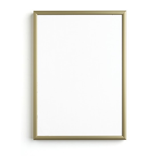 Kovový zlatý rám s plexisklem | různé rozměry