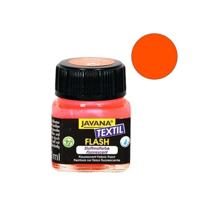 KREUL JAVANA barva na světlý textil 20 ml | fluorescent orange hobby barva